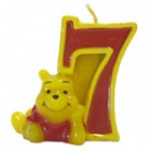 Lumanare 3D pentru tort cifra 7, Winnie the Pooh